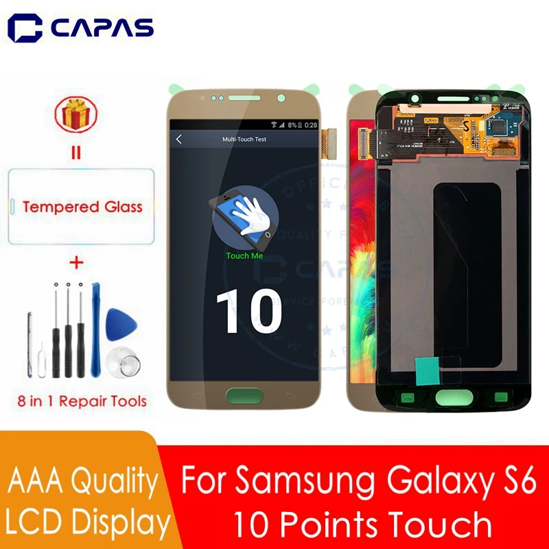 ЖК-дисплей для Samsung Galaxy S6 10 дюймов сенсорная панель ЖК-экран запасные части |