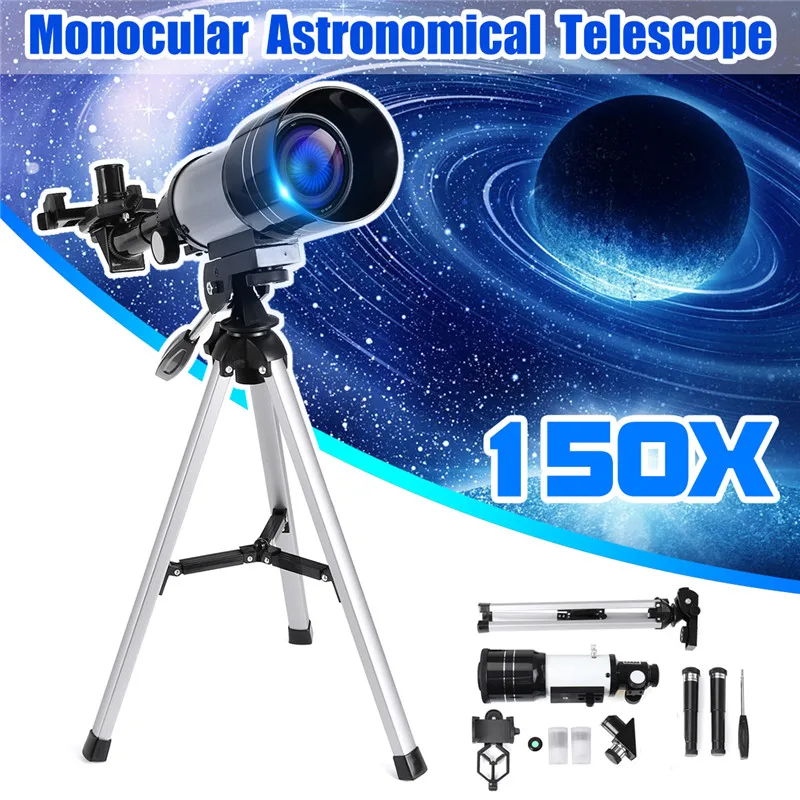 

Space Observation High resolution HD 150X Refraction Astronomical Telescope with Portable Tripod Sky Monocular Telescope