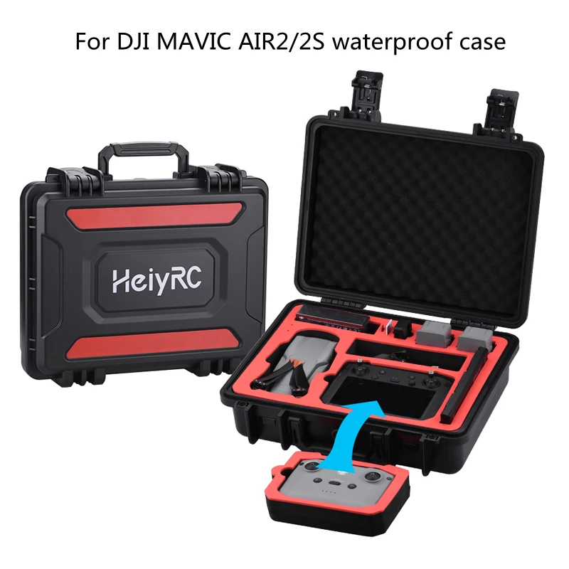 

Водонепроницаемая коробка для хранения HeiyRC MA20 AIR2/2S, взрывозащищенный жесткий корпус, сумка, чехол для переноски для DJI Mavic Air 2/Air 2S Drone