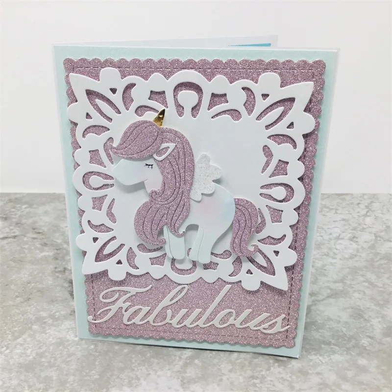 Металлические трафареты YPP CRAFT с единорогом для сделай сам