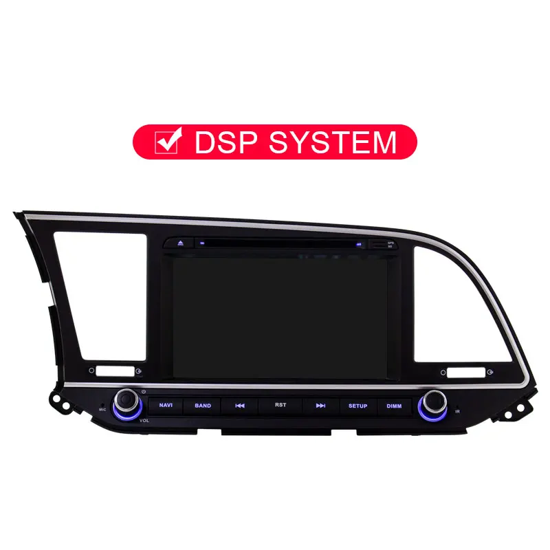 JDASTON, четыре ядра, Android 9,0, автомобильный dvd-плеер для hyundai Elantra, 4G+ 64G, мультимедиа, gps, стерео, 2 Din, автомагнитола - Цвет: With DSP