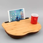 Стол компьютерный из бамбука, небольшой многофункциональный столик с подставкой и отделением для карт, креативный стол для учебы, для кровати и дивана