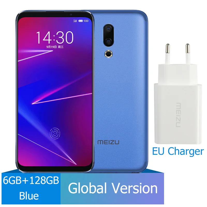 128GB Blue Глобальная версия Meizu 16, 16X6 ГБ, 64 ГБ, 128 ГБ, Восьмиядерный процессор Snapdragon 710, 6,0 дюймов, 2160x1080 P, фронтальная камера 20 МП, двойная камера заднего вида, аккумулятор 3100 мАч - Цвет: 128GB Blue