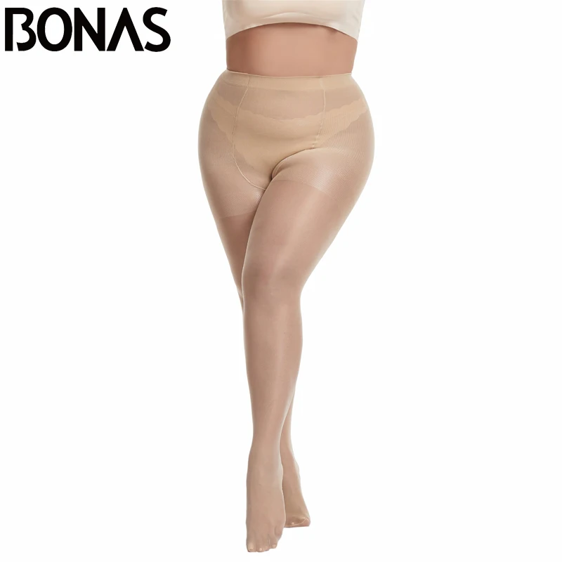 Колготки женские BONAS 40D с завышенной талией нейлоновые колготки защитой от солнца