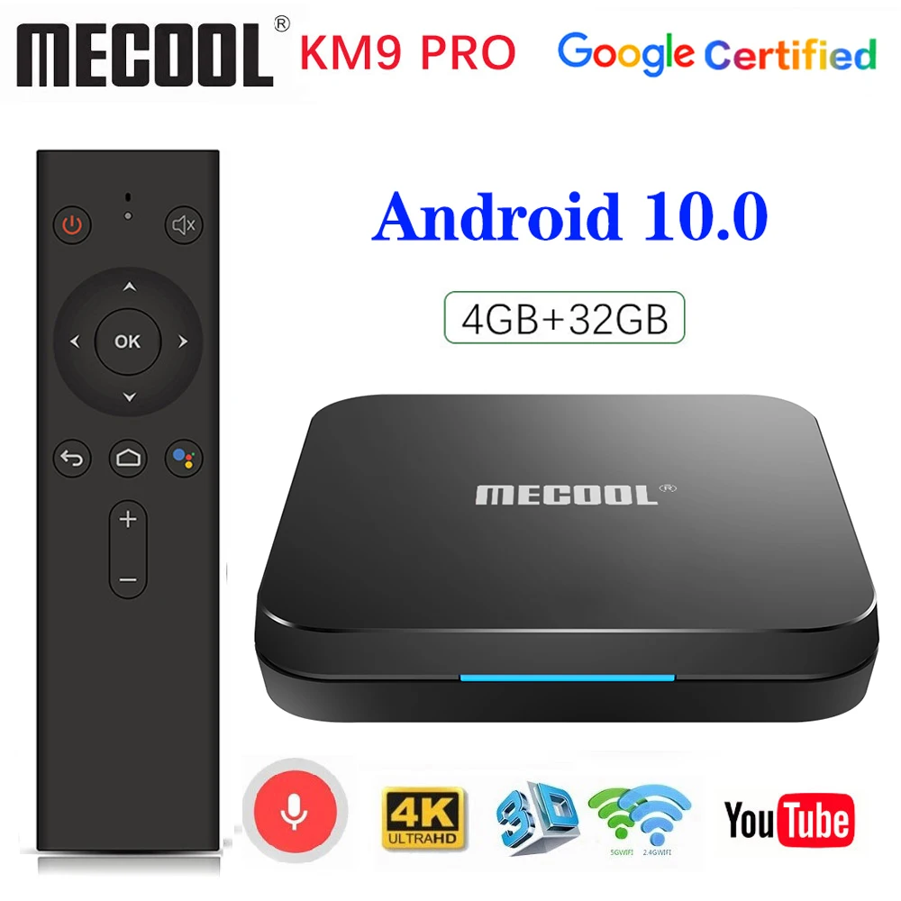 mecool km2 android 10 0 tv box km3 google certified androidtv 10 amlogic s905x2 atv android 10 km9 pro 4k media player 5g wifi free global shipping
