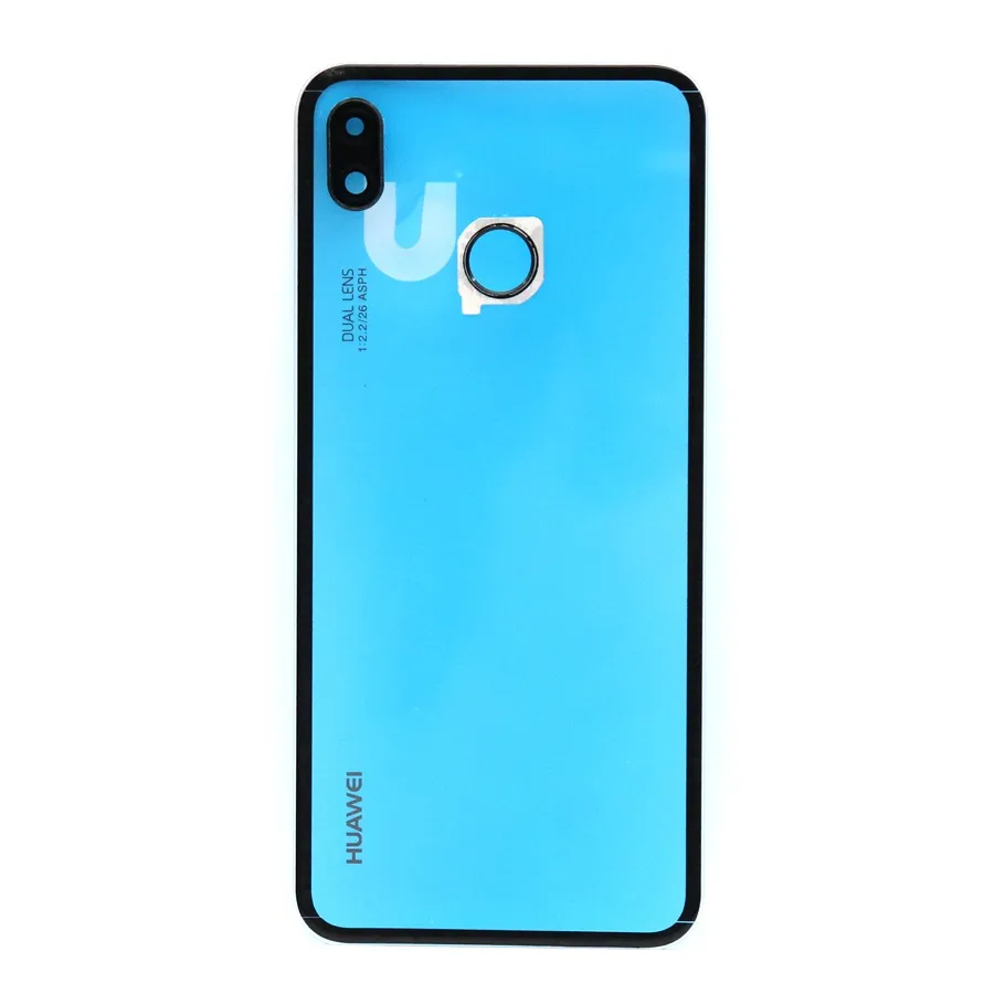 Для huawei P20 Lite задняя крышка для батареи+ объектив камеры для huawei P20 Lite Крышка для батареи Nova 3e Задняя Дверь Корпус чехол панель - Цвет: Transparent With Len