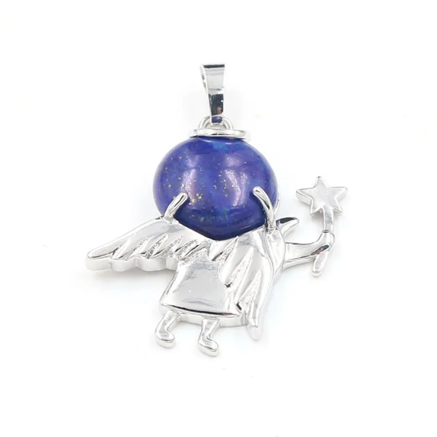Tiger Eye Stone Silver Plated Angel Star Pendant Rock Crystal Classic Style Jewelry | Украшения и аксессуары