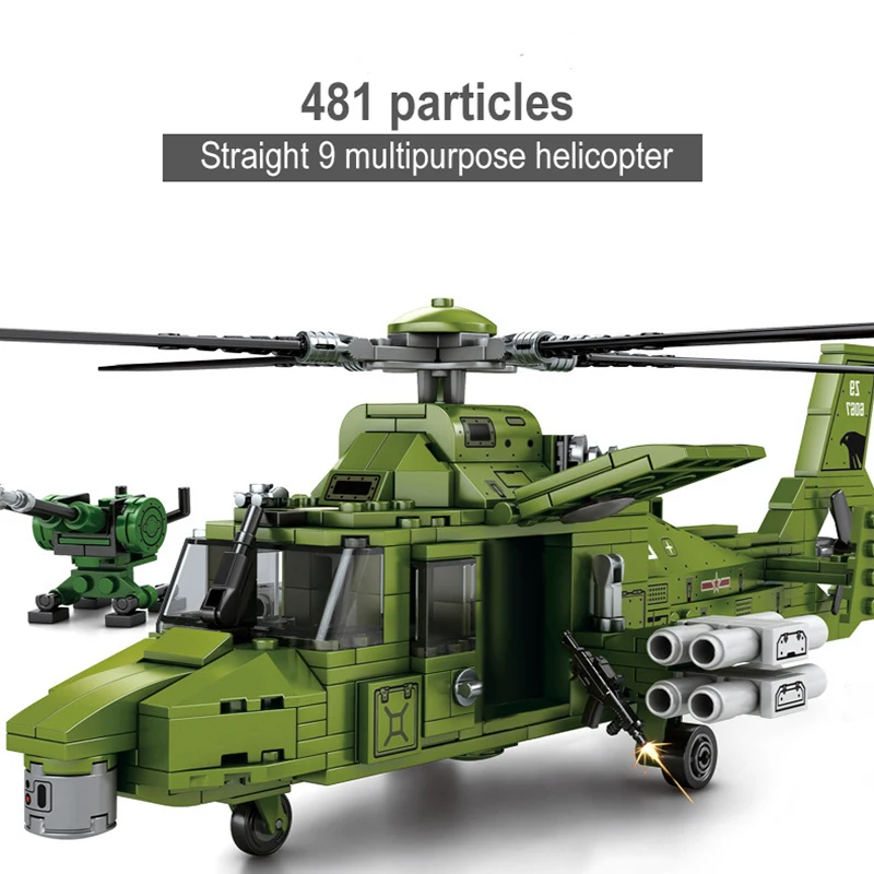 Новинка 481 шт. модель вертолета строительные блоки Многофункциональный модный