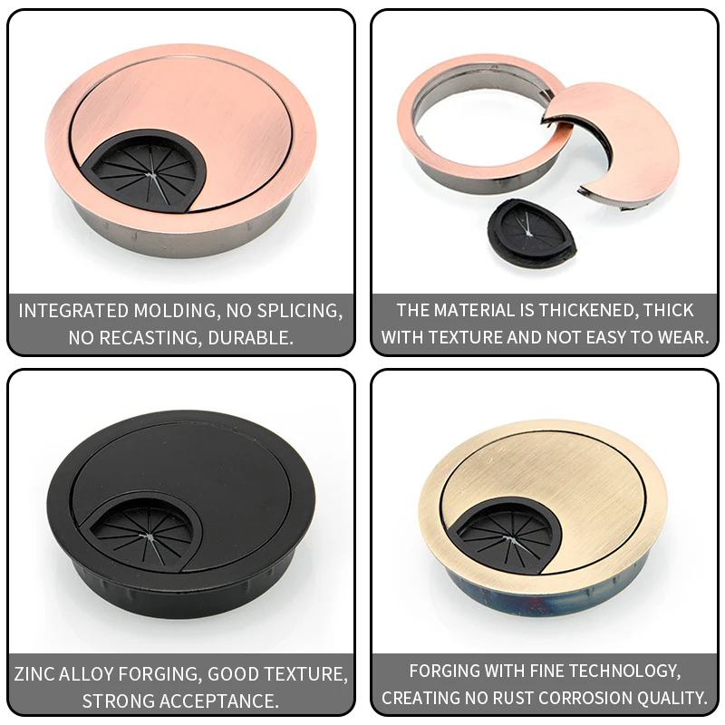 Оцинкованный сплав настольный провод крышка отверстия основание компьютера