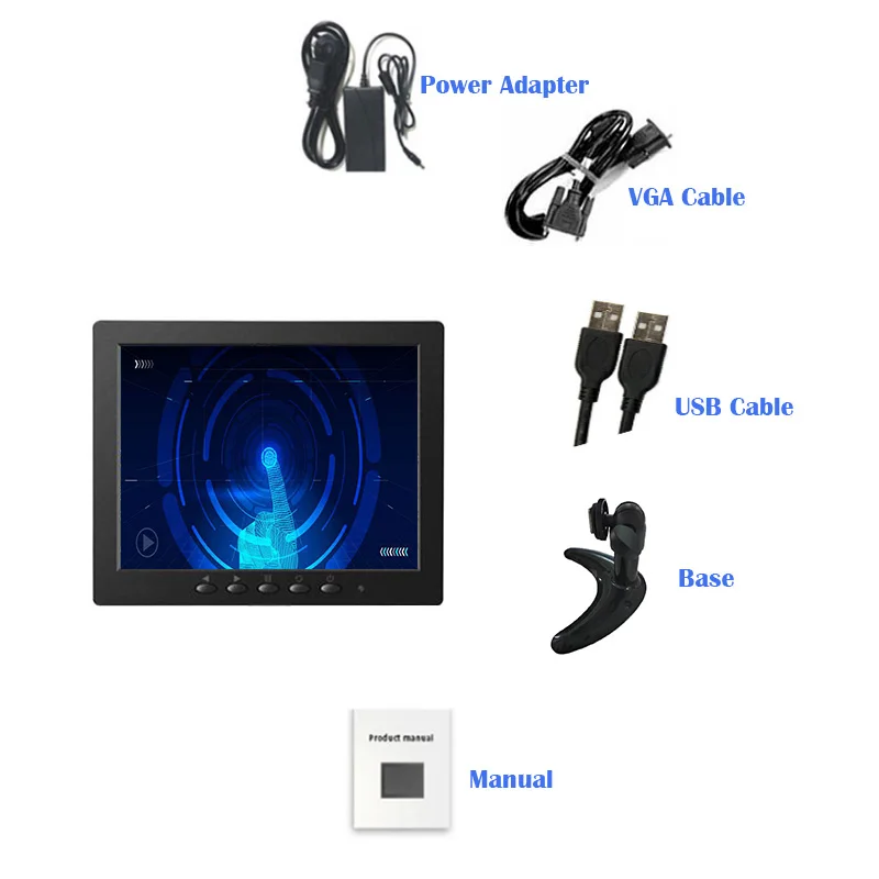 ZHIXIANDA заводская цена 8 дюймовый IPS экран с HDMI VGA USB входом емкостный сенсорный