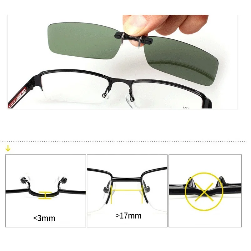 Zerosun клип на поляризованных солнцезащитных очков Для мужчин женщин очки для