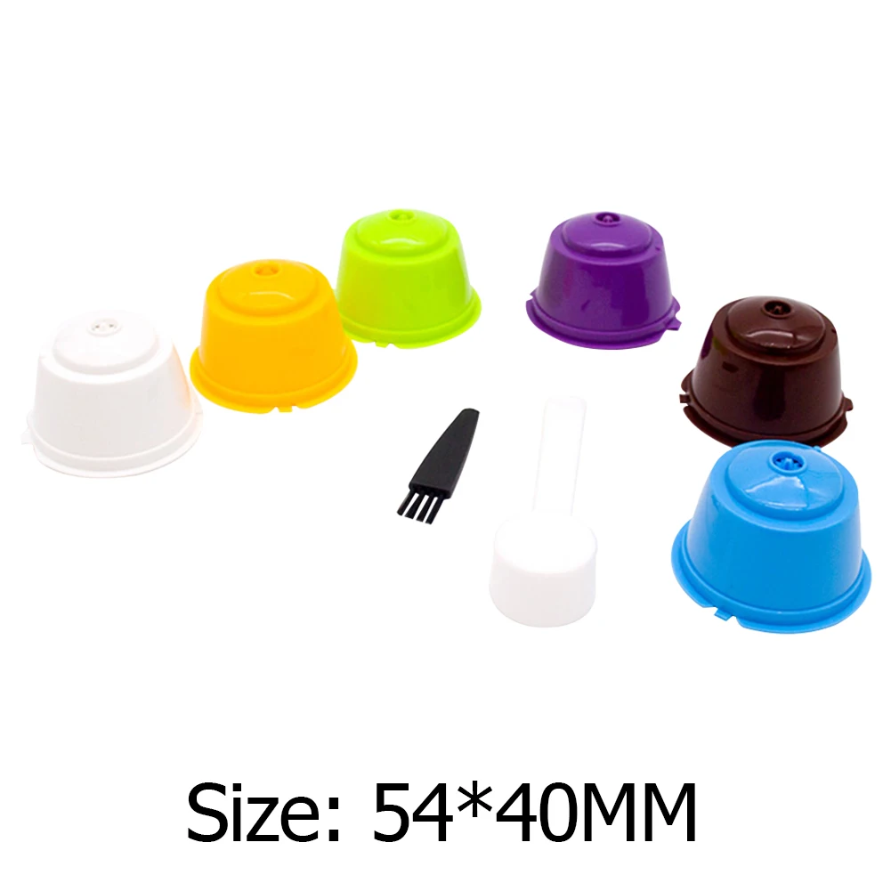 

6pcs Refillable Reusable Coffee Capsules Filters Baskets for Nescafe Dolce Gusto Coffee Filter Cup Holder Pod Kitchen Accessorie