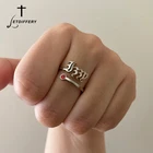 Кольца женские регулируемые с камнем, из нержавеющей стали