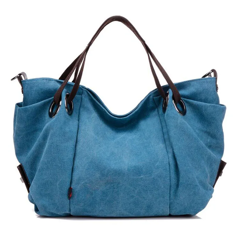 KVKY Новые популярные осенне-зимние холщовые женские сумки большие на плечо