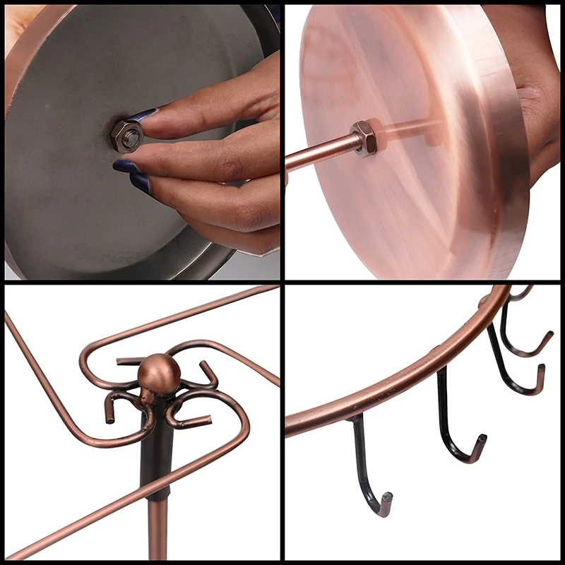 

Jewelry Stand 23-Hooks Rotating Necklace Storage Box for Pendants Bracelets Earrings Rings Watch Display Stand