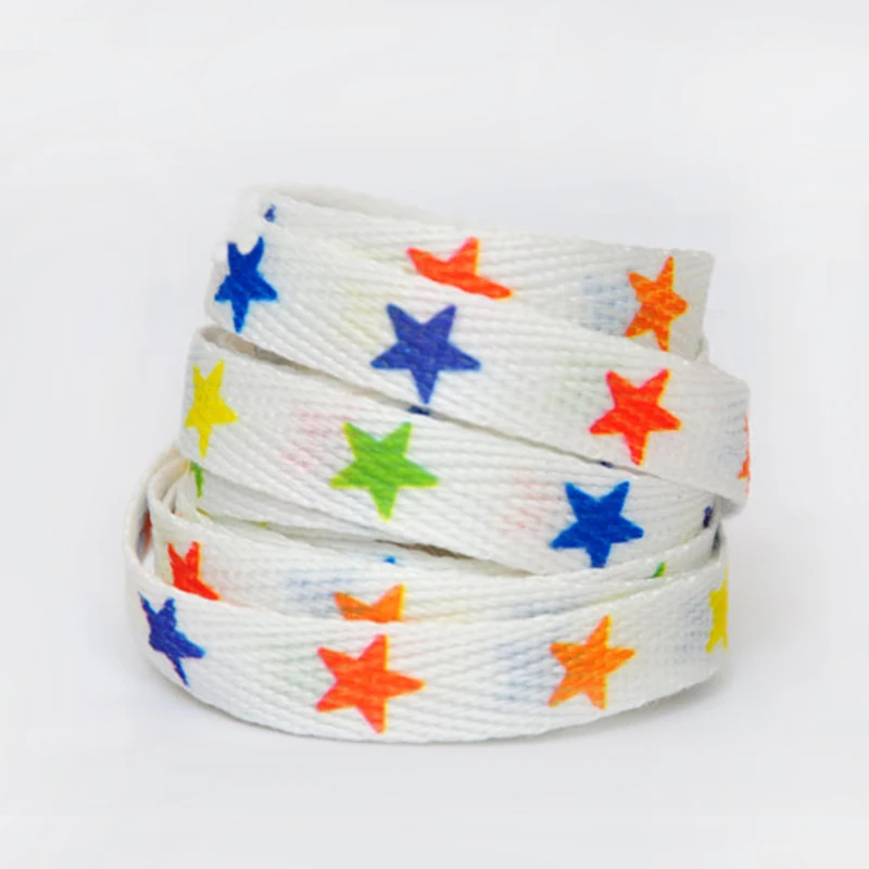 SENTCHARM 1 пара новый стиль радужные цветные плоские шнурки модные для повседневной