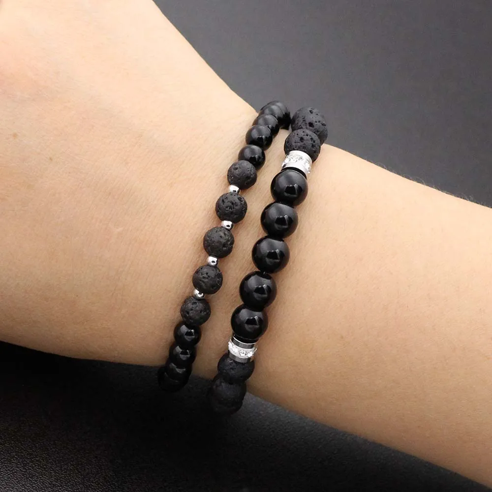 Расстояние пара браслет для мужчин и женщин нержавеющая сталь Лев натуральная