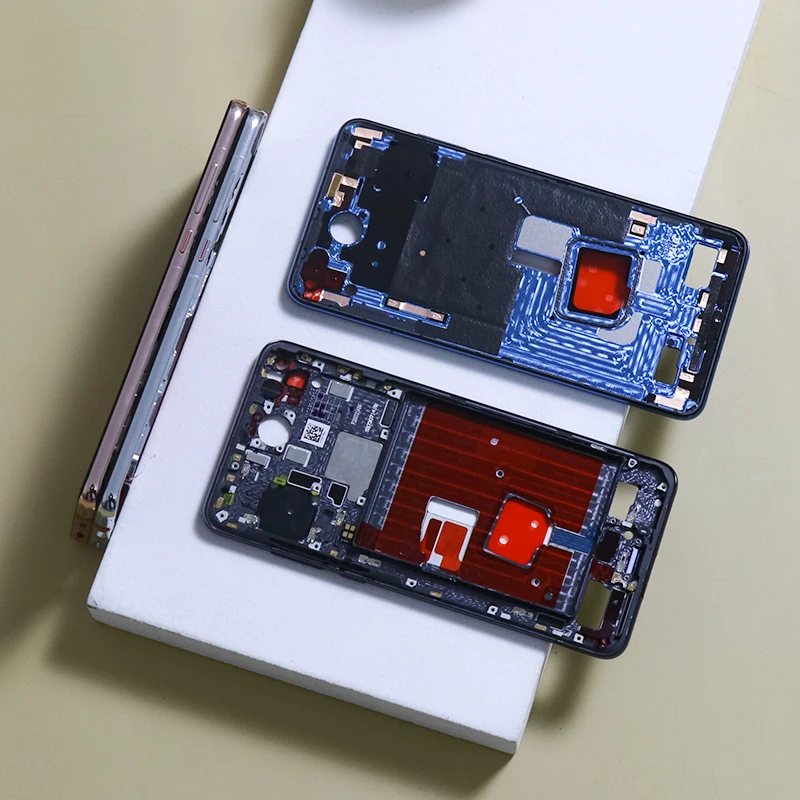 

P 40 Middle Frame For Huawei P40 Plate Bezel Housing Board LCD Support Mid Faceplate Replace Repair Spare Parts + Side Buttons
