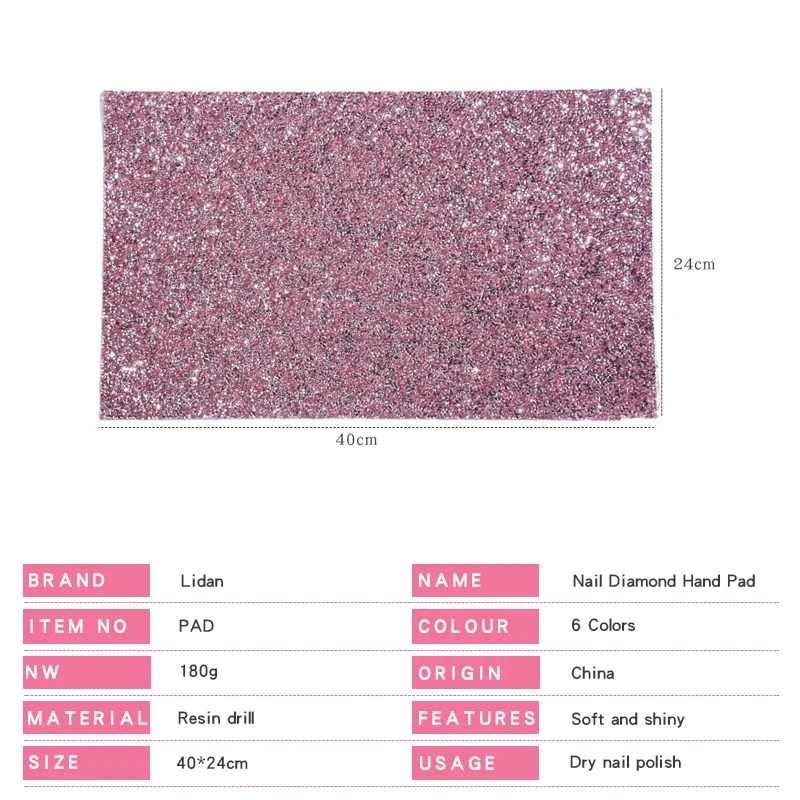 Коврик для маникюрного стола с блестящими искусственными элементами моющаяся