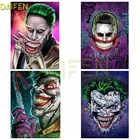 Полная квадратная Алмазная мозаика, покер, Джокер, полная круглая Алмазная вышивка, маска для вышивки крестиком, Золотое кольцо, 5ddiy Алмазная искусственная Бриллиантовая вышивка