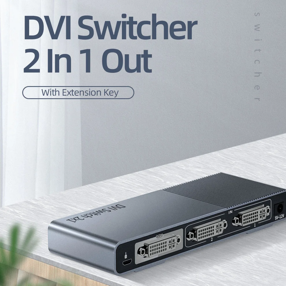 Переключатель DVI Unnlink 2X1 2 в 1 3D Визуальный FHD 1080 @ 60 Гц драйвер ИК пульт
