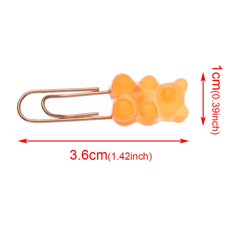 

2Pcs/Set Kawaii Bear Decor Paper Clip Decorative Bookmark Binder File Clips School Office Stationery Clip Holder Bookmark Binder