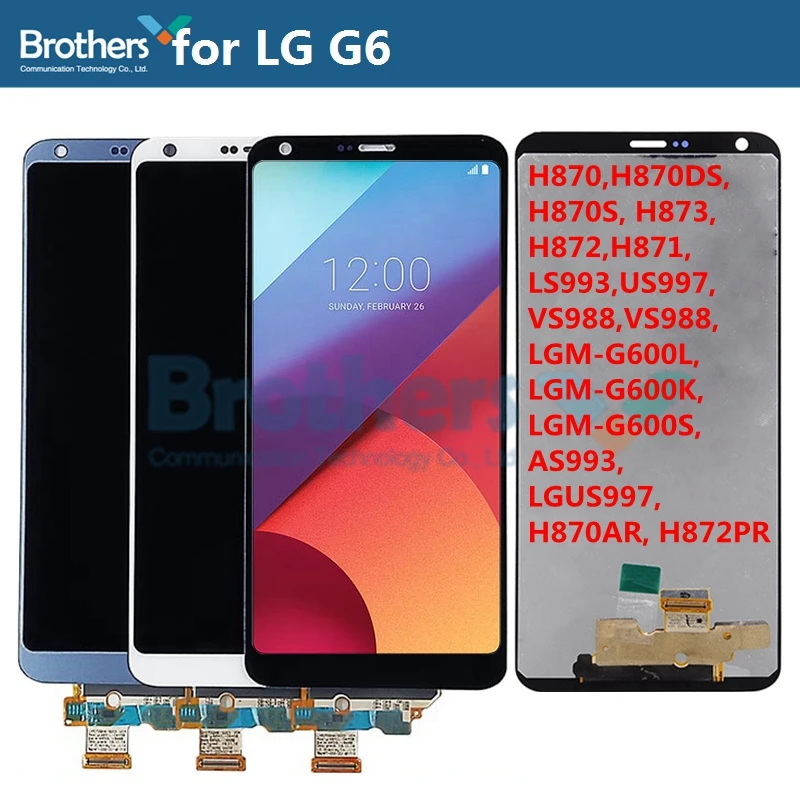 ЖК дисплей Экран для LG G6 Дисплей сенсорный планшета H870 H872 H873 VS998 LS993 US997 LGM G600K