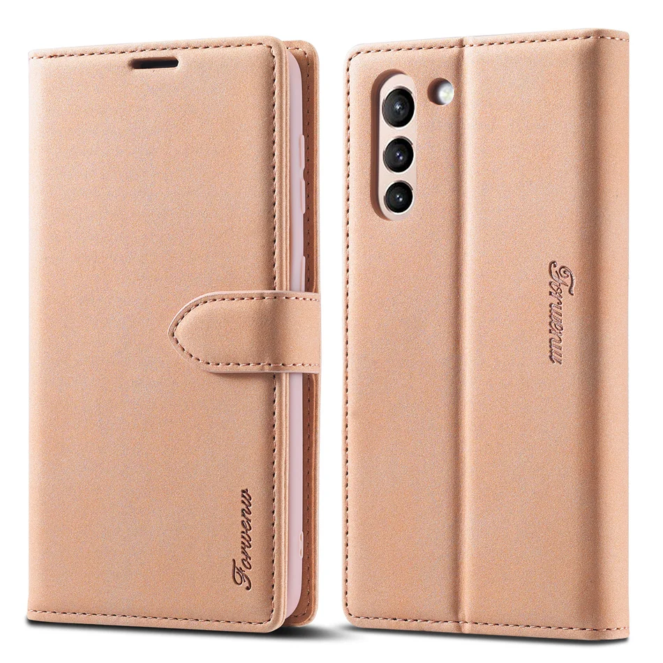 

Frosting Leather Flip Wallet Case For Samsung Galaxy S21 Plus 5G Cover