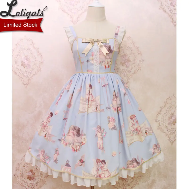 Платье средней длины с принтом Angel's Voice ~ Sweet Lolita JSK от Alice Girl лимитированное в