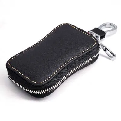 Car Key BL Чехол из натуральной кожи с u-дисковым держателем, u-образный кожаный чехол для автомобильного ключа - Цвет: Car Key BL