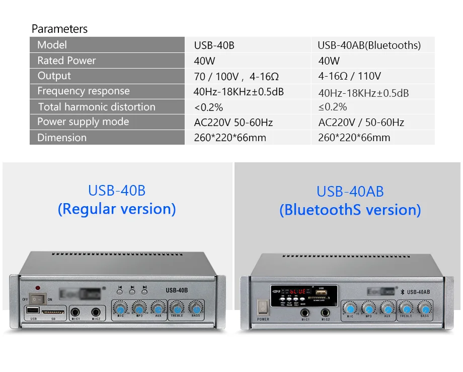 Oupushi Профессиональный Усилитель 2 way вход для микрофона pa bluetooths цифровой усилитель с пультом дистанционного управления USB декодирования и MP3 воспроизведения