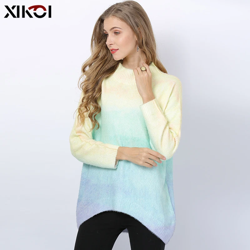 Новинка 2021 вязаный свитер женский зимний джемпер оверсайз милое Хлопковое