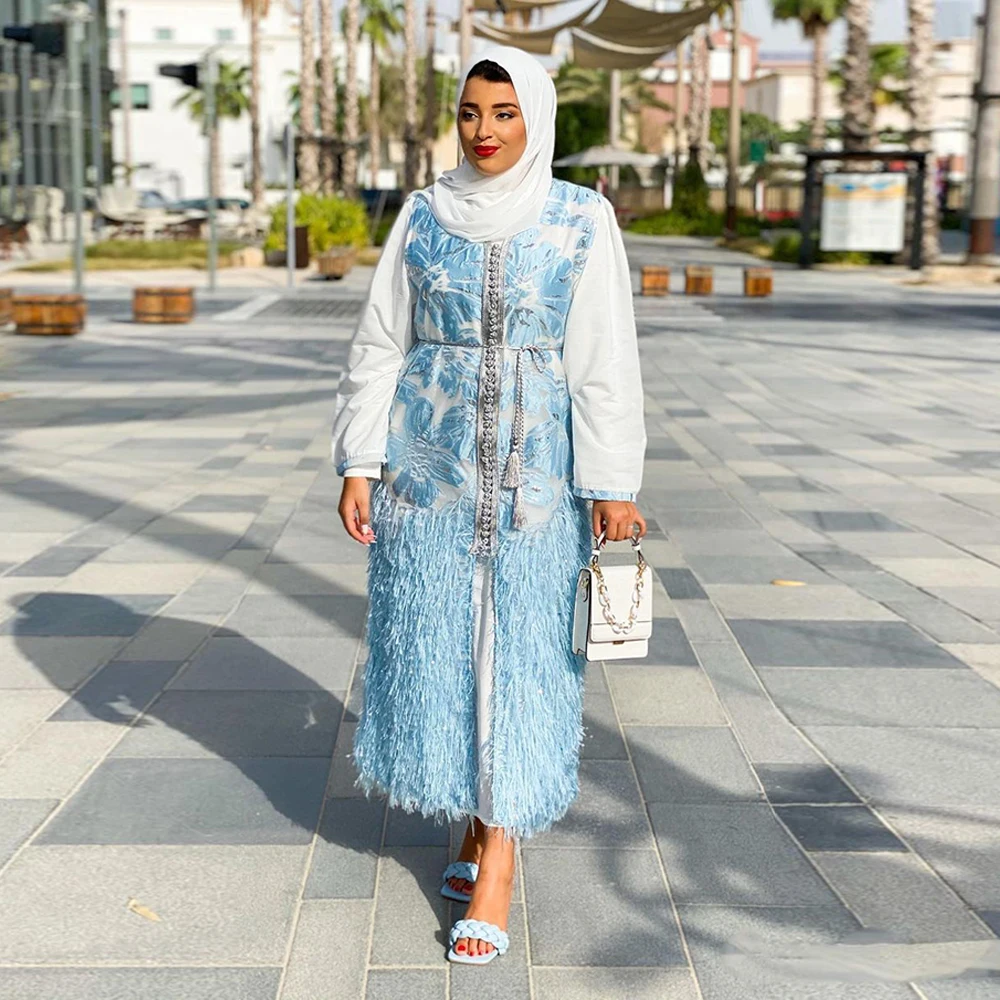 

Abaya Dubai Hijab Muslim Fashion Dress Turkey Islam Clothing Maxi Evening Dresses For Women Robe Longue Musulman De Mode Kaftan