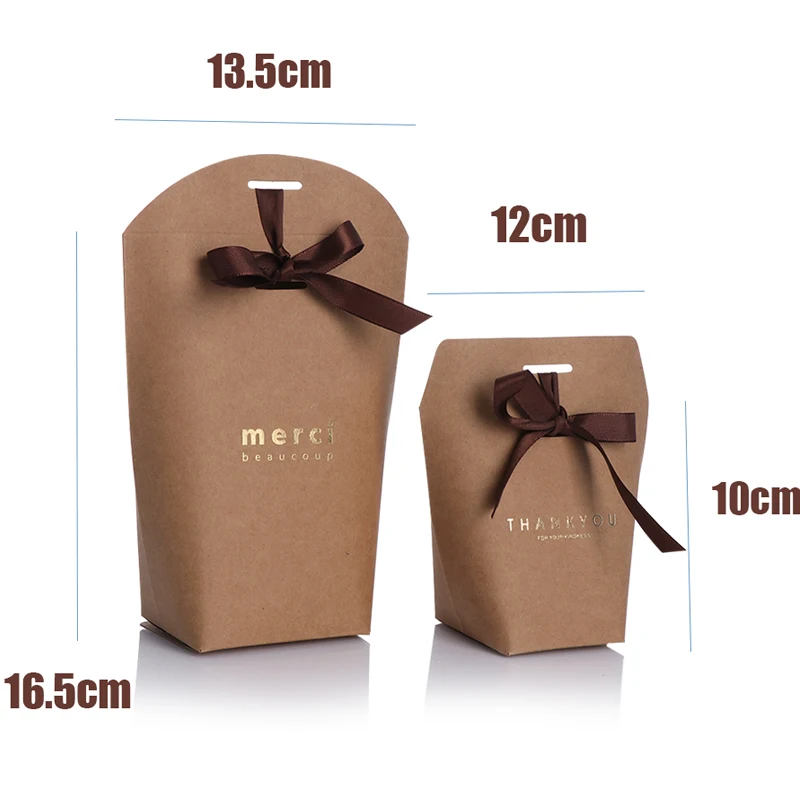 5 шт. черно-белая бронзовая коробка для конфет &quotMerci" вечерние бумажная