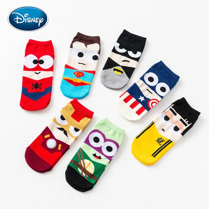 Disney новые хлопковые носки с рисунком человек подростковые короткие для