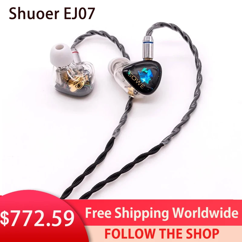 Shuoer EJ07 | Флагманские 10-миллиметровые гибридные наушники с динамическим