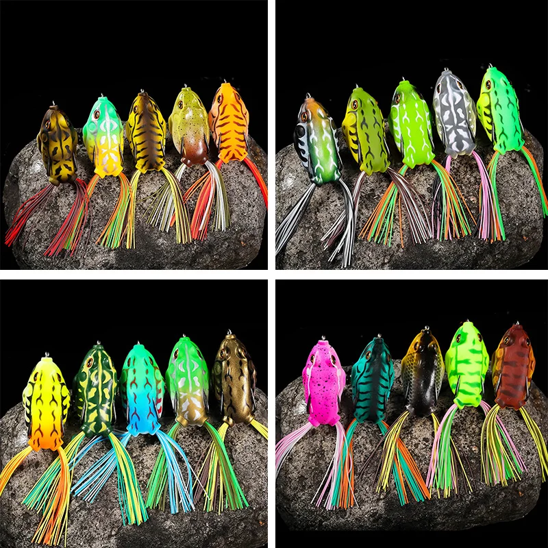 1Pcs 6g 9g 12g Top Water Ray Frog Shape Hooks soft Minnow Crank Wobbler for Fly Fishing Soft Tube Bait Japan Tackle | Спорт и