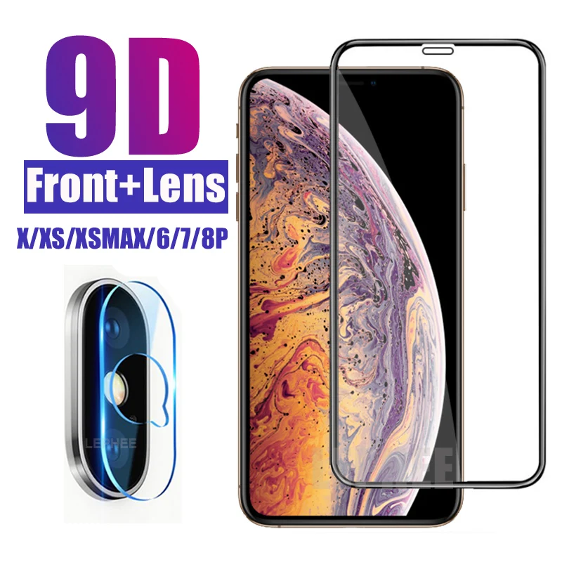 Чехол для iPhone 11Pro Max X XS Max Xr 6 S для iPhone 6 6 S 7 8 Plus 10, защитное закаленное стекло для экрана для iPhone7