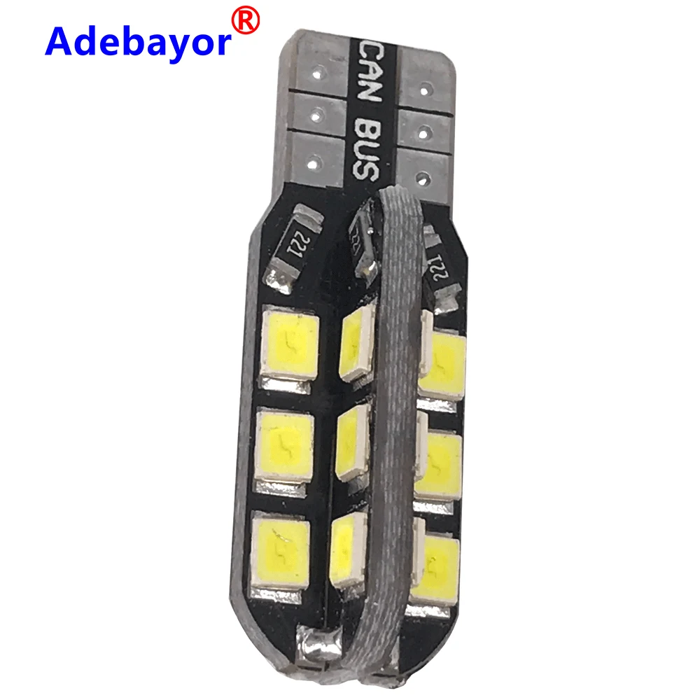 100PCS T10 W5W 147 Wedge Door Instrument Side Bulb Lamp Car White Warm Ice blue LED Light 24 SMD 2835 PCB DC 12V |