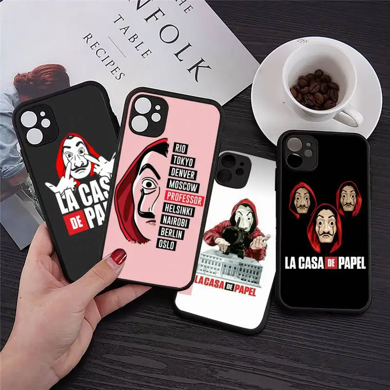 

the paper house money heist Phone Case Transparent Matte for iPhone 7 8 11 12 s mini pro X XS XR MAX Plus cover funda