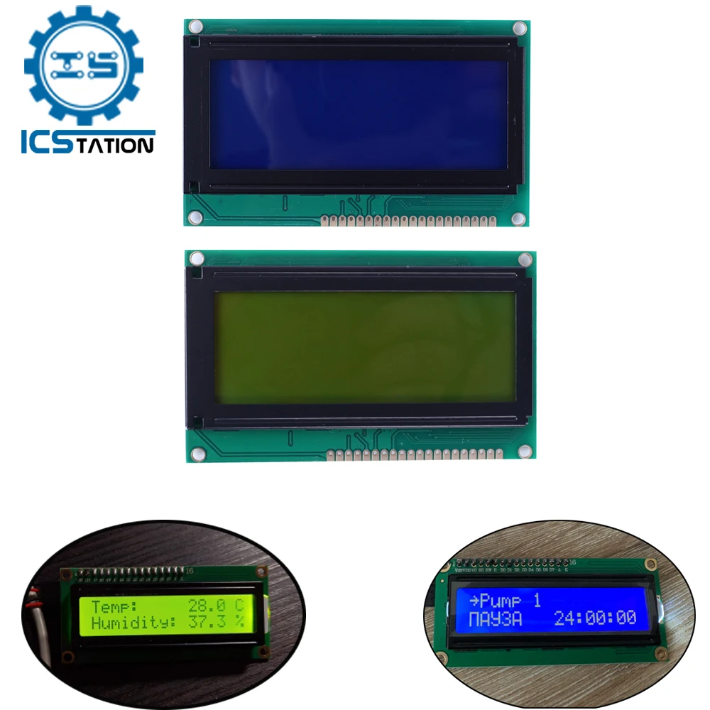

DC 5V Blue/Yellow-Green LED Display Screen Module LCM KS0108 Driver IC 192x64 Dot Matrix Display Graphic Screen