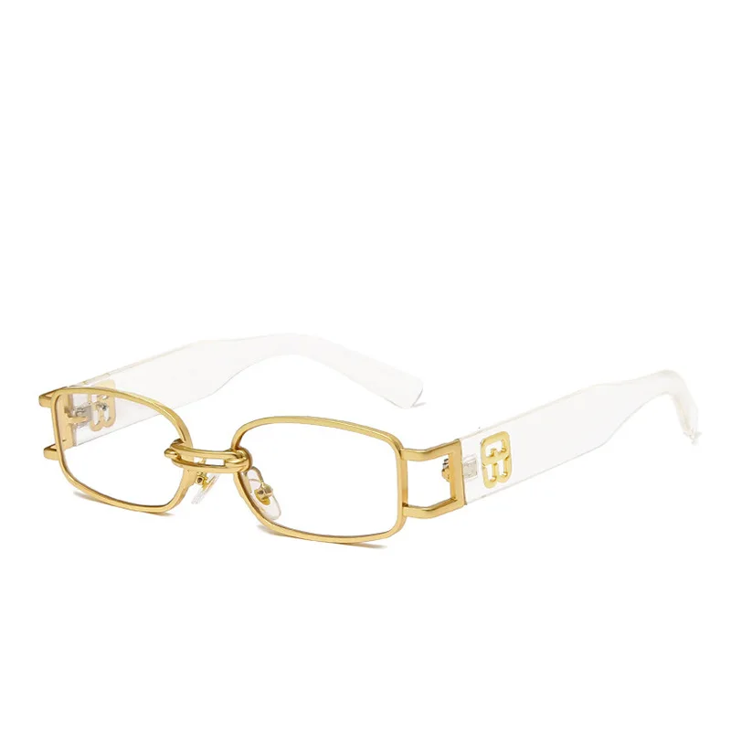 

Vintage Rectangle Sunglasses Women 2021 Luxury Brand Retro Sun Glasses For Men Steampunk Oculos Kardashian Metal Frame Sunshades