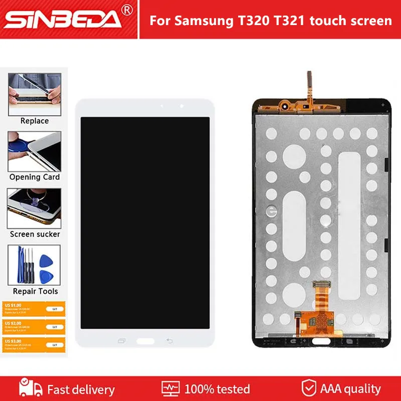 

Подходит для Samsung T320 T321 сенсорный экран внутренний и внешний экран ЖК-экран дисплей экран в сборе