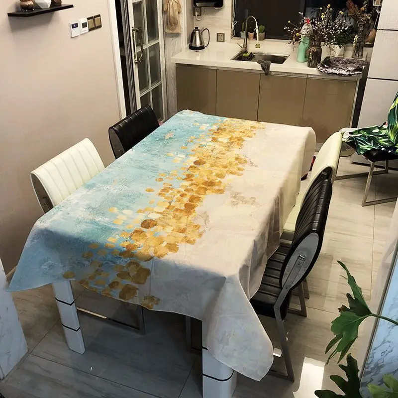 Картина маслом с нарисованным деревом Кофе Скатерти полиэстер