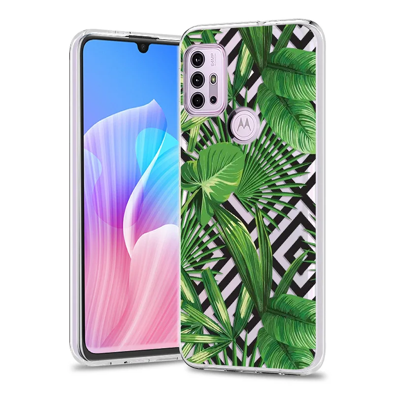 green leaf phone case for motorola moto e7 plus cover for motorola moto g9 g8 g plus play power one 5g g10 g20 g30 g50 g60 shell free global shipping