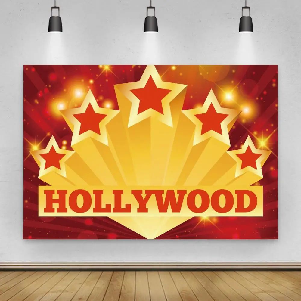 

Hollywood Super Stars Photo Backgrounds Red Carpet Signature Wallpaper Children Adult Portrait Backdrops Photography