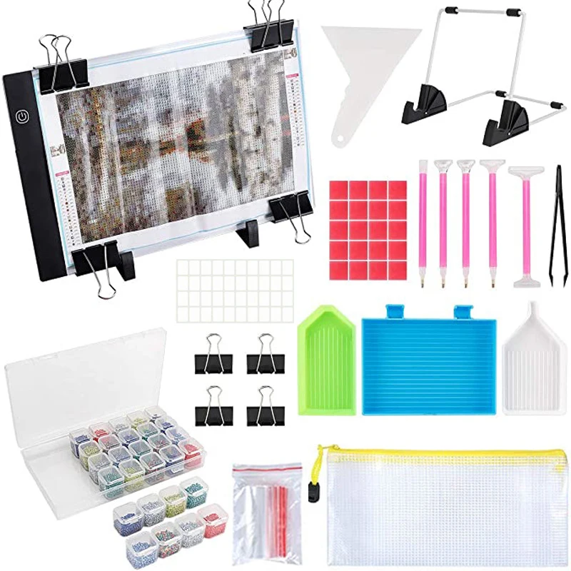 

DIY Diamond Painting Accessories A4 LED Light Board Kit 3-Level Dimming Bright Board LED Art Craft Tracing Light Table