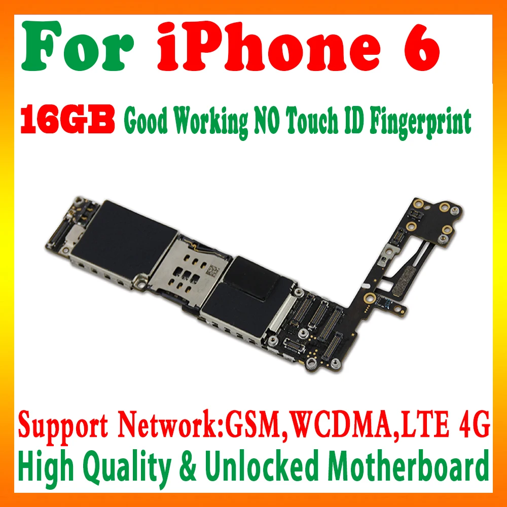 Оригинальная материнская плата для iPhone 6S Plus 6 и 16 ГБ 32 64 128 бесплатный iCloud