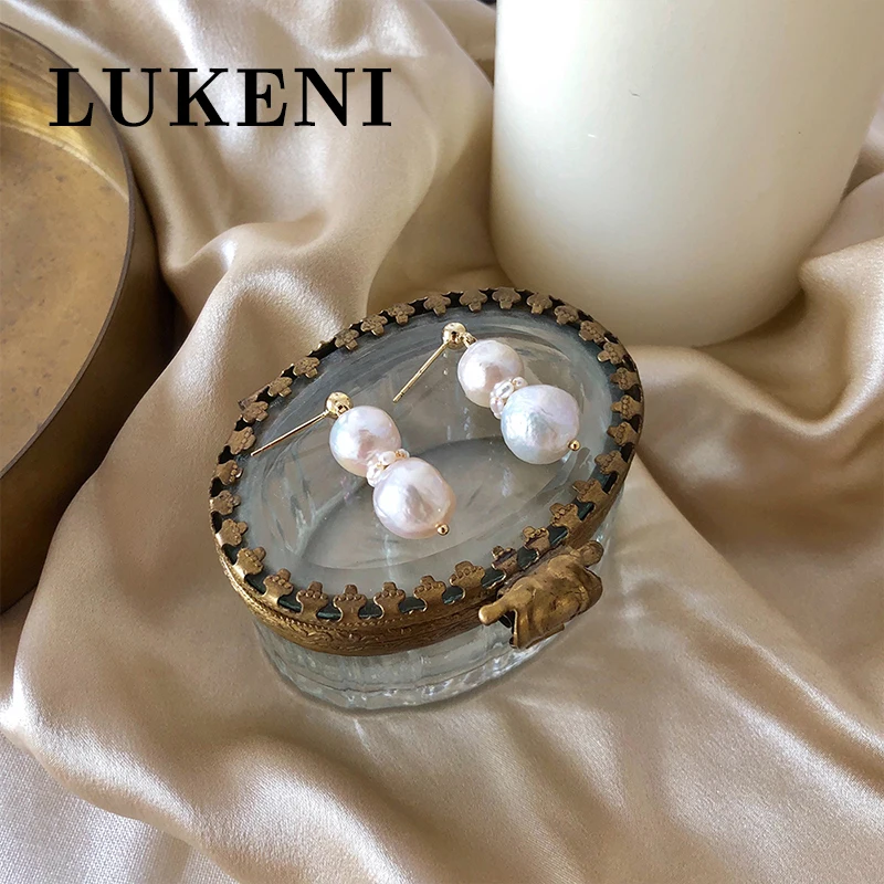 

925 Silver Gold Earrings Jewelry Apparel Accessories Baroque Pearl Earrings Ladies Pop Earrings Natural Beads