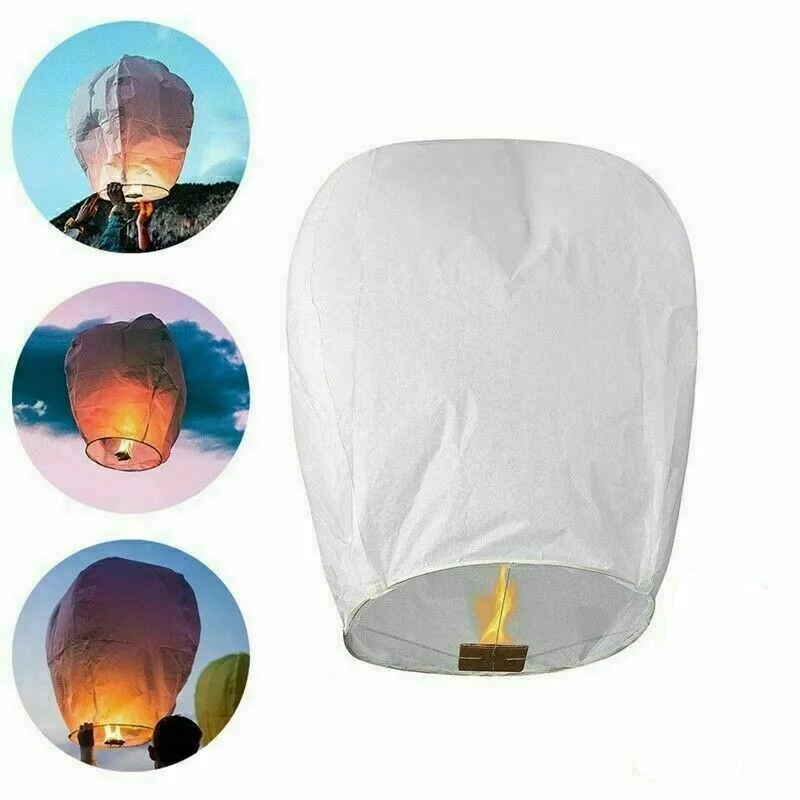 10 шт. бумага для украшения на Рождество Летающие фонарики желаний летающие свечи